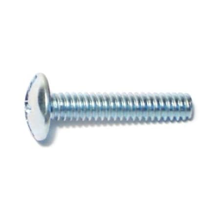 Midwest Fastener #10-24 x 1 in Combination Phillips/Slotted Truss Machine Screw, Zinc Plated Steel, 100 PK 01976